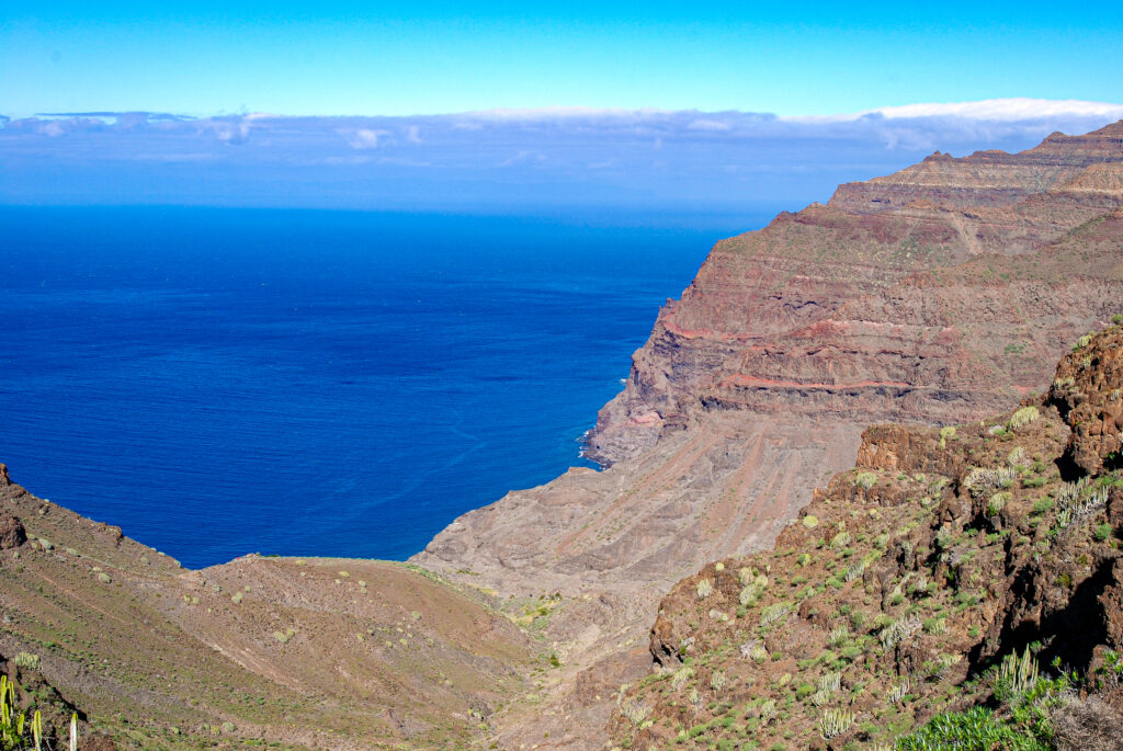 Blick in Richtung der Bucht, aber kein Strand in Sicht